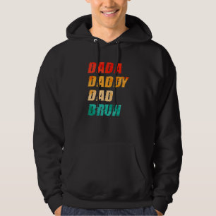 Veste À Capuche Mens Dada Papa Papa Papa Bruh Fête des pères 2022