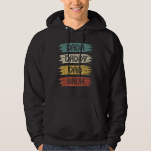 Veste À Capuche Mens Dada Papa Papa Papa Bruh Papa Vintage