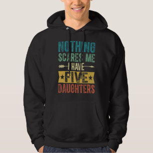 Veste À Capuche Mens J'Ai Cinq Filles Retro Papa Vêtements Gros