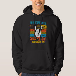 Veste À Capuche Mens J'Ai Deux Titres Papa Et Pop-Pop Et Je Rock