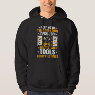 Veste À Capuche Mens Je Garde Mes Outils Ascenseur Mécanique