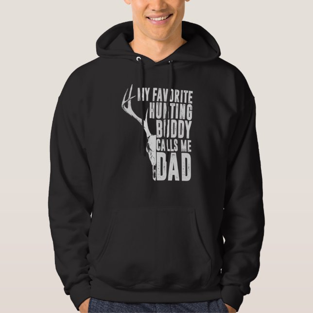 Veste À Capuche Mens Mon Époux De Chasse Favorite M'Appelle Papa D (Devant)