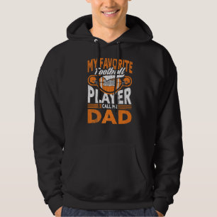 Veste À Capuche Mens Mon Joueur De Football Favori M'Appelle Papa