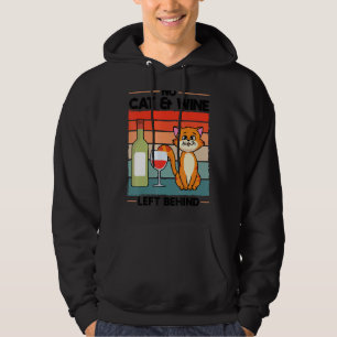 Veste À Capuche Mens No Chat & Vin Laissé Derrière Les Animaux