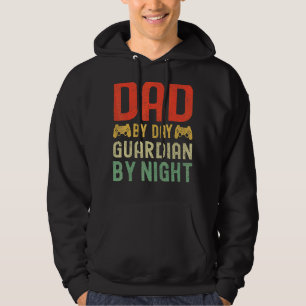 Veste À Capuche Mens Papa By Day Guardian By Night Gamer Papa Fath
