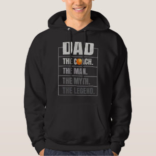 Veste À Capuche Mens Papa L'Entraîneur Homme Mythe La Légende Tabl