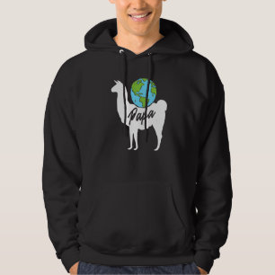 Veste À Capuche Mens Papa Llama Jour des terres Mignonne Environne