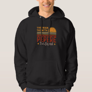 Veste À Capuche Mens Pepere L'Homme Mythe Légende Retro Grand-Père