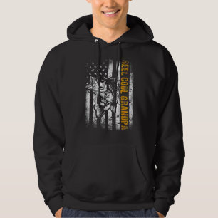 Veste À Capuche Mens Reel Cool Grandpa Drapeau Américain Pêche Fau