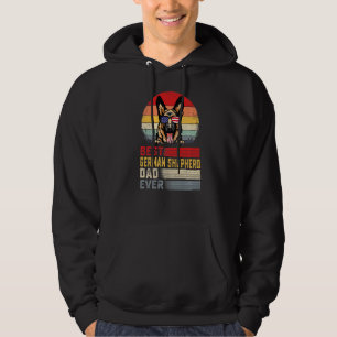 Veste À Capuche Mens Retro Meilleur Berger Allemand Papa Jamais Pè