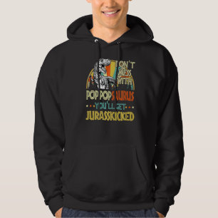 Veste À Capuche Mens Retro Pop Popsaurus Dinosaur Rex Vintage Fath