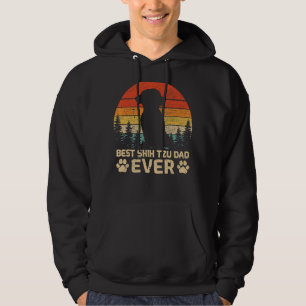 Veste À Capuche Mens Retro Vintage Best Shih Tzu Papa Jamais Père