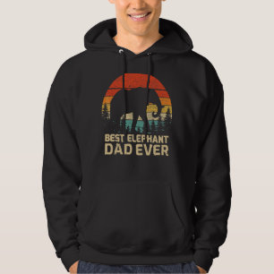 Veste À Capuche Mens Retro Vintage meilleur éléphant papa jamais p