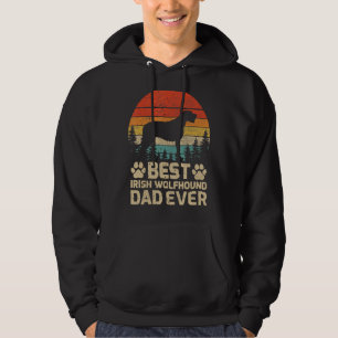 Veste À Capuche Mens Retro Vintage Meilleur Irlandais Wolfhound Pa