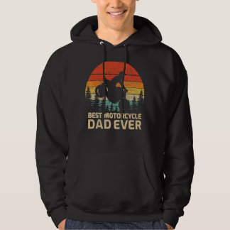 Veste À Capuche Mens Retro Vintage Meilleure moto Papa Jamais père