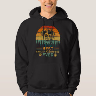 Veste À Capuche Mens Retro Vintage Sunset Best Anglais Mastiff Pap