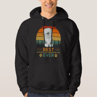 Veste À Capuche Mens Style Rétro Meilleur Anglais Sheepdog Papa Ja