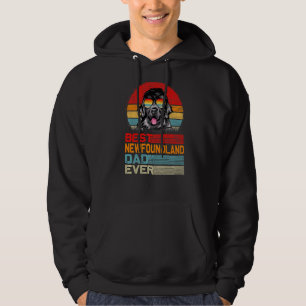 Veste À Capuche Mens Vintage Rétro Meilleur Terre-Neuve Papa Jamai