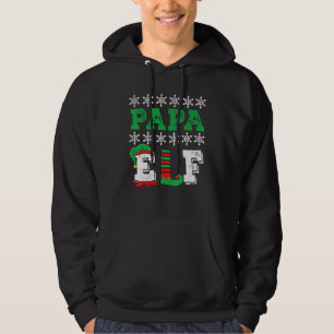 Veste À Capuche Mens X Mas Snowflake Papa Elf Père Noël