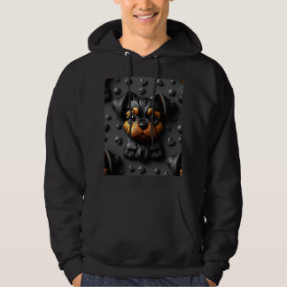 Veste À Capuche Mens XL Hoodie Black Puppy Dog