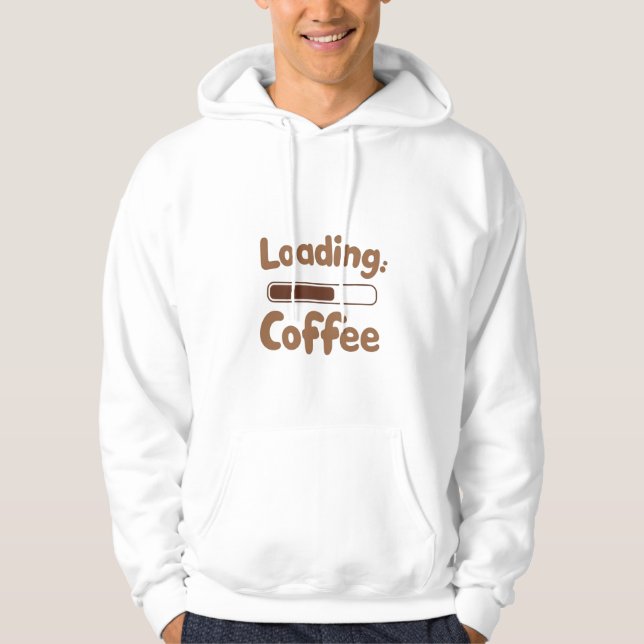 Veste À Capuche Men's / Youth Loading Coffee Hoodie – Funny Coffee (Devant)