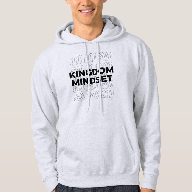 Veste À Capuche Mentalité de Royaume Mots Audacieux (Devant)