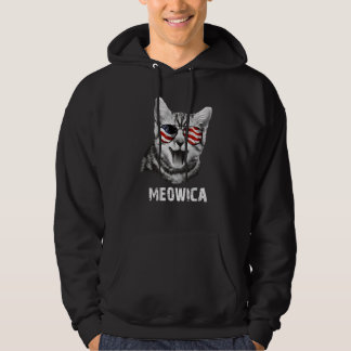 Veste À Capuche Meowica Chat Américain Drapeau Chat