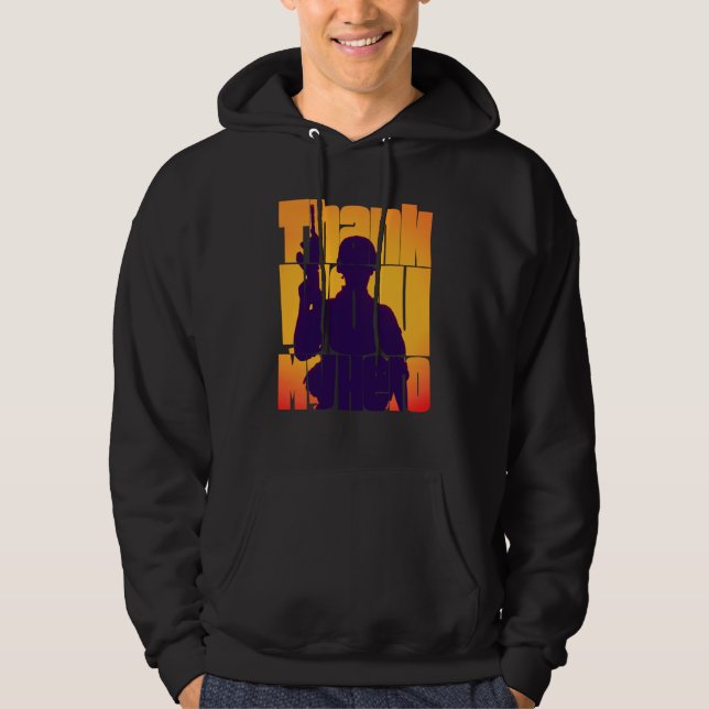Veste À Capuche Merci à vous, mon héros, vétéran de l'armée (Devant)