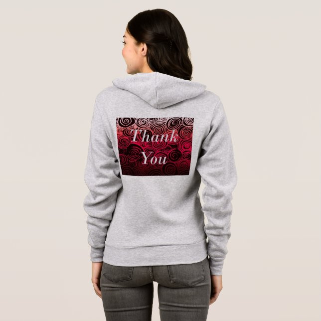 Veste À Capuche Merci torrents rouges (Dos entier)