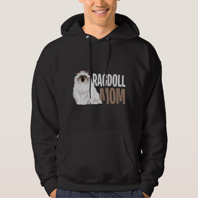 Veste À Capuche Mère de chat Ragdoll Drôle de propriétaire de chat (Devant)