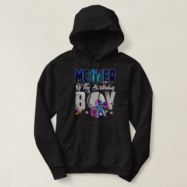 Veste À Capuche Mère De L'Anniversaire Astronaute Boy Space Thème  (Design devant)