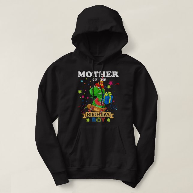 Veste À Capuche Mère du garçon d'anniversaire TRex RAWR Dinosaur B (Design devant)