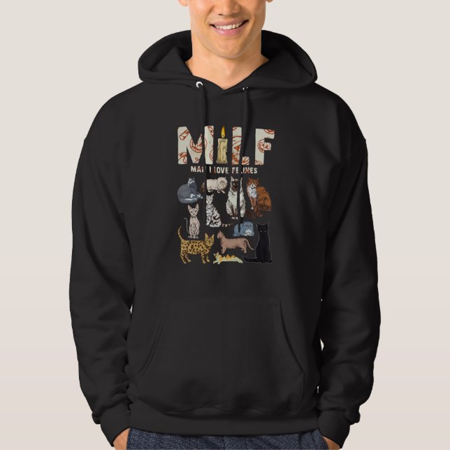 Veste À Capuche Mère Que J'Aime Félins Chat  Halloween (Devant)