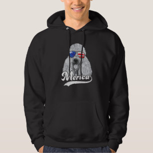 Veste À Capuche Merica Poodle Usa American Flag Lunettes de soleil