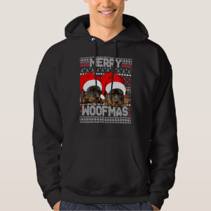 Veste À Capuche Merry Woofmas Jote Rottweiler Puppies Avec Père No