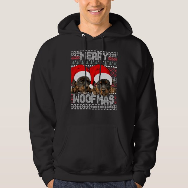 Veste À Capuche Merry Woofmas Jote Rottweiler Puppies Avec Père No (Devant)