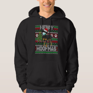 Veste À Capuche Merry Woofmas mignon Rottweiler Chien moche Swea