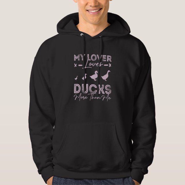 Veste À Capuche Mes canards d'amour plus que moi canard (Devant)