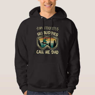 Veste À Capuche Mes compagnons de ski favoris Appelez-moi papa rét