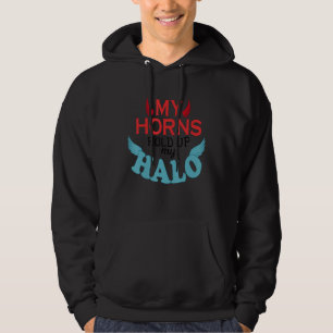 Veste À Capuche Mes cornes tiennent mon halo