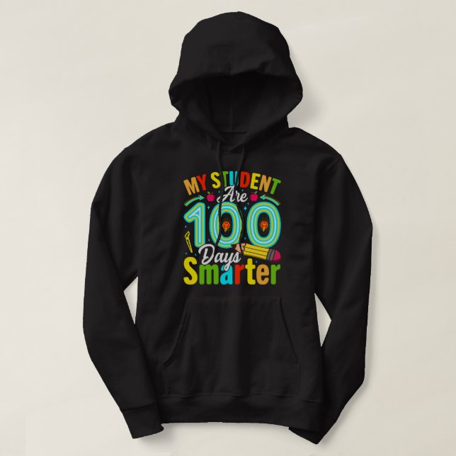 Veste À Capuche mes étudiants sont 100 jours plus intelligents (Design devant)