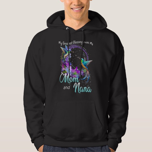 Veste À Capuche Mes Plus Grandes Bénédictions M'Appelent Maman Et  (Devant)