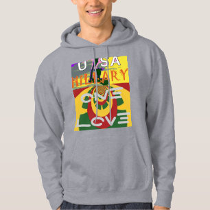 Veste À Capuche Message d'amour dans les couleurs de Rasta Imprime