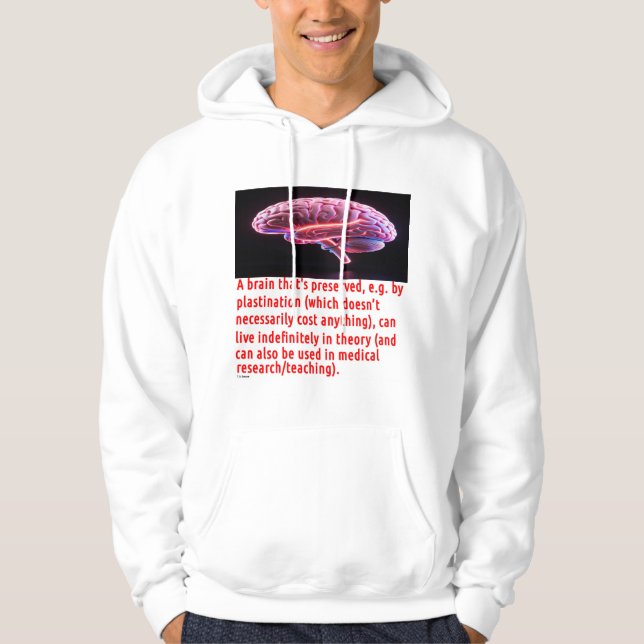 Veste À Capuche Message de préservation du cerveau #3 (Devant)