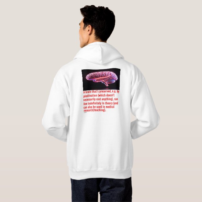 Veste À Capuche Message de préservation du cerveau #3 (Dos entier)