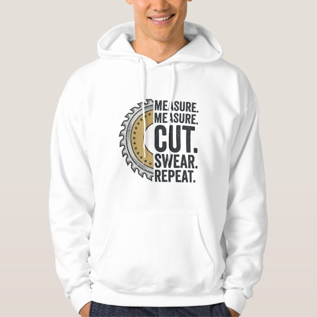 Veste À Capuche Mesure Mesure Couper Jurer Répéter Lame de Scie Ch (Devant)
