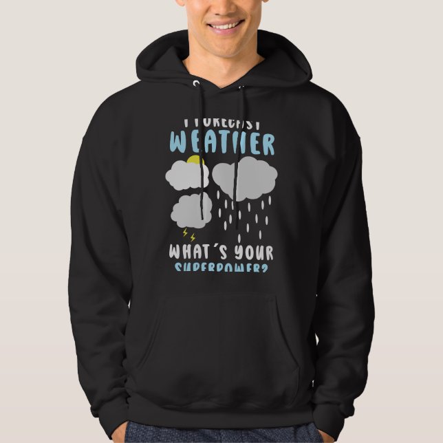 Veste À Capuche Météorologie Météorologiste Météo (Devant)