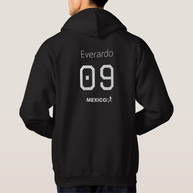 Veste À Capuche Mexico Away Jersey Style Custom Back Print (Dos)