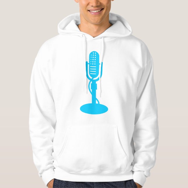Veste À Capuche Microphone - Bleu Ciel (Devant)