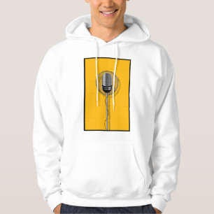 Veste À Capuche Microphone Rétro sur Jaune Gras